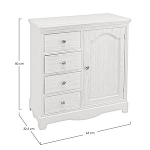 Credenza MDF Impiallacciato Bianca Rustica da Interno - IVORY