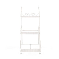 Set 4 Porta Fiori 3 Piani Acciaio Bianco Rustico da Interno - IRENE