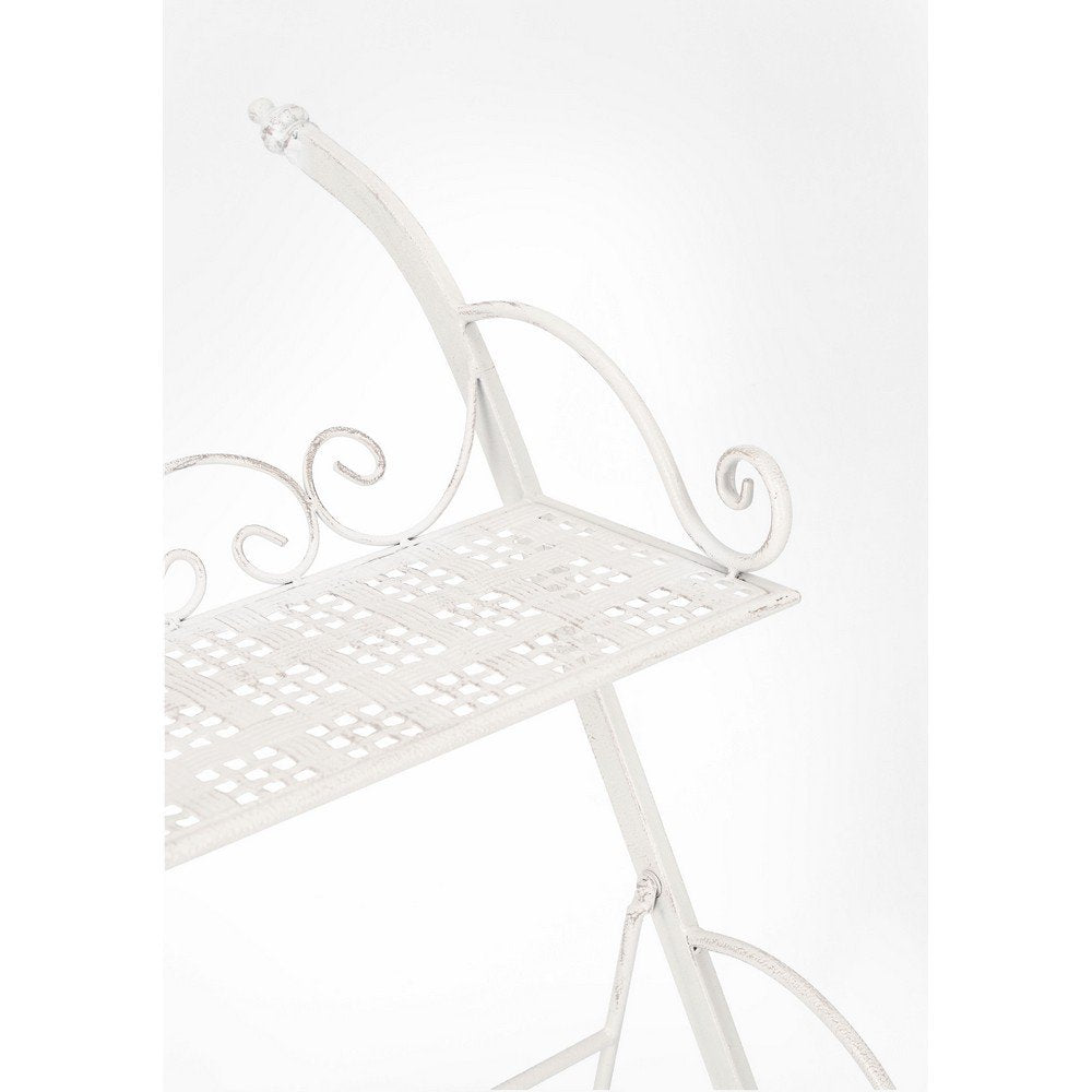 Set 4 Porta Fiori 3 Piani Acciaio Bianco Rustico da Interno - IRENE