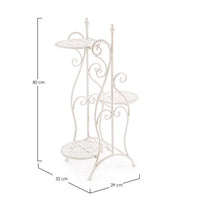 Set 3 Porta Fiori Acciaio Bianco Shabby da Interno H80 - IRENE