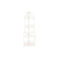 Angoliera 4 Piani Acciaio Bianco Rustica da Interni - IRENE