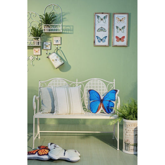 Set 4 Porta Fiori in Acciaio Bianco Rustico da Parete - IRENE