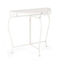 Set 2 Consolle Acciaio Bianco Rustico da Interno - IRENE