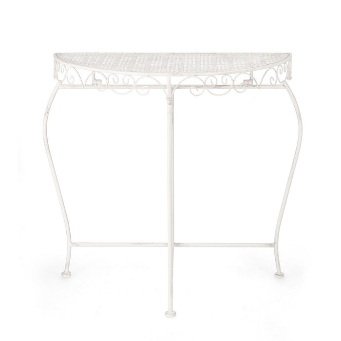 Set 2 Consolle Acciaio Bianco Rustico da Interno - IRENE