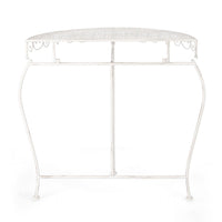 Set 2 Consolle Acciaio Bianco Rustico da Interno - IRENE