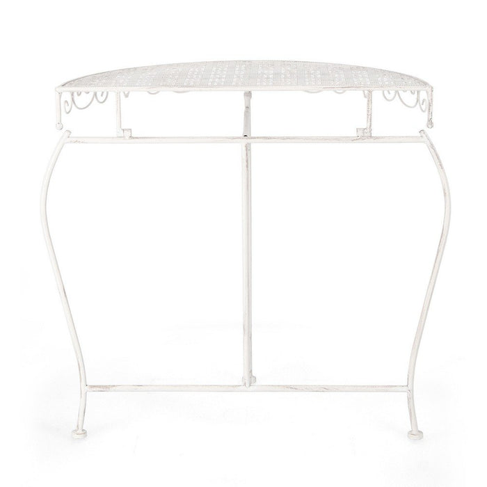 Set 2 Consolle Acciaio Bianco Rustico da Interno - IRENE