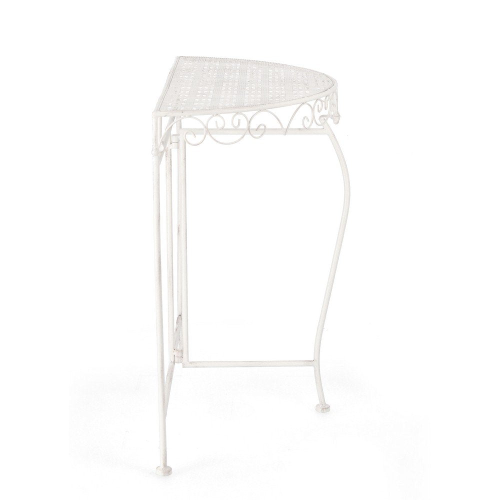 Set 2 Consolle Acciaio Bianco Rustico da Interno - IRENE