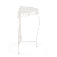 Set 2 Consolle Acciaio Bianco Rustico da Interno - IRENE