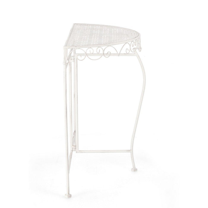 Set 2 Consolle Acciaio Bianco Rustico da Interno - IRENE