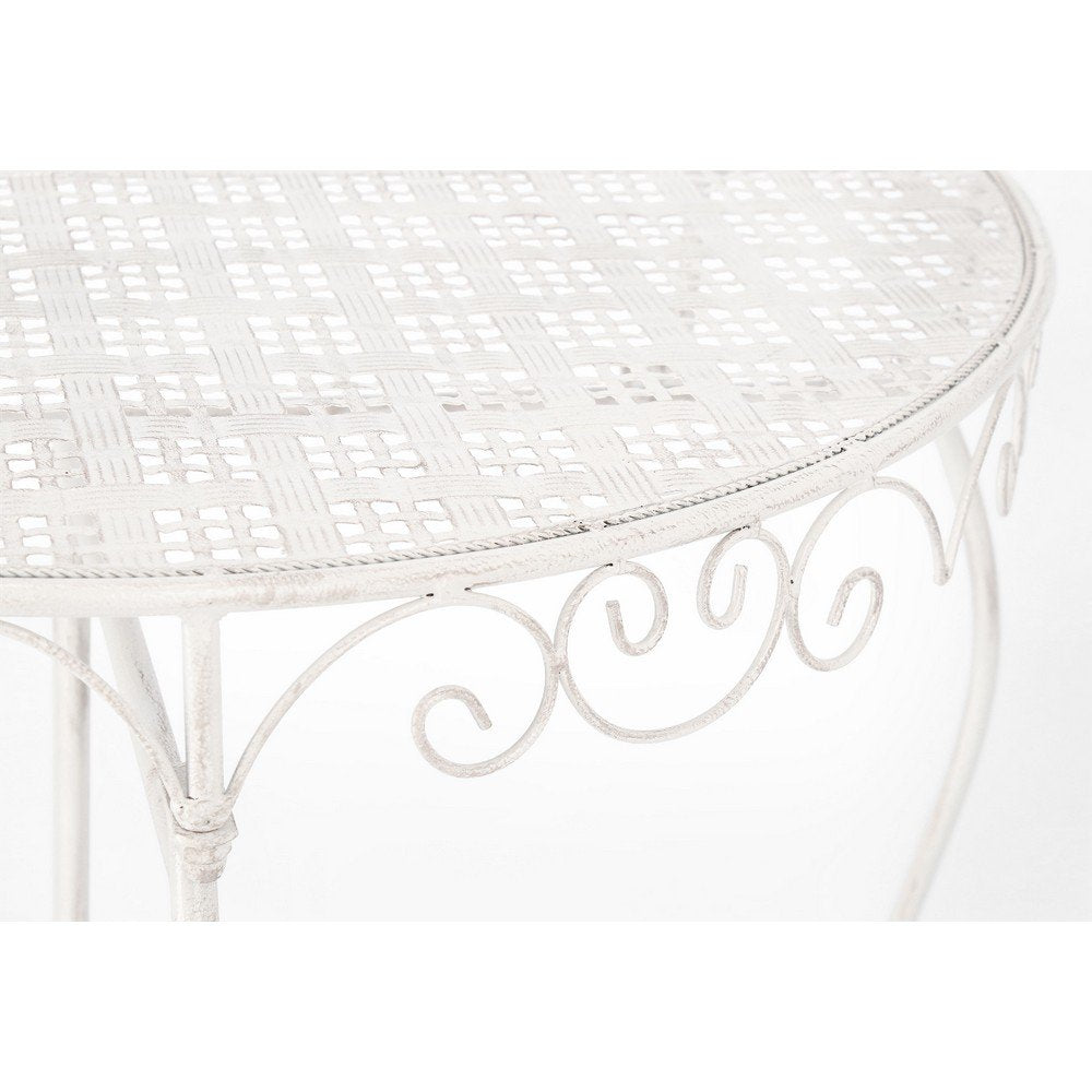 Set 2 Consolle Acciaio Bianco Rustico da Interno - IRENE