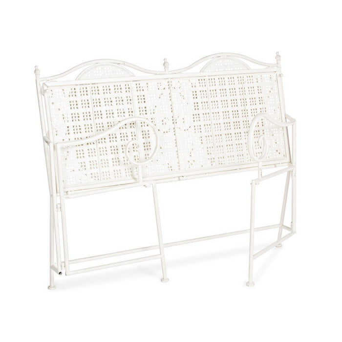 Panca 2 Posti Acciaio Bianco Vintage da Esterno - IRENE