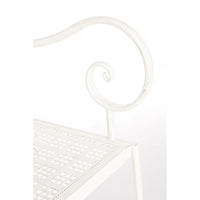 Panca 2 Posti Acciaio Bianco Vintage da Esterno - IRENE