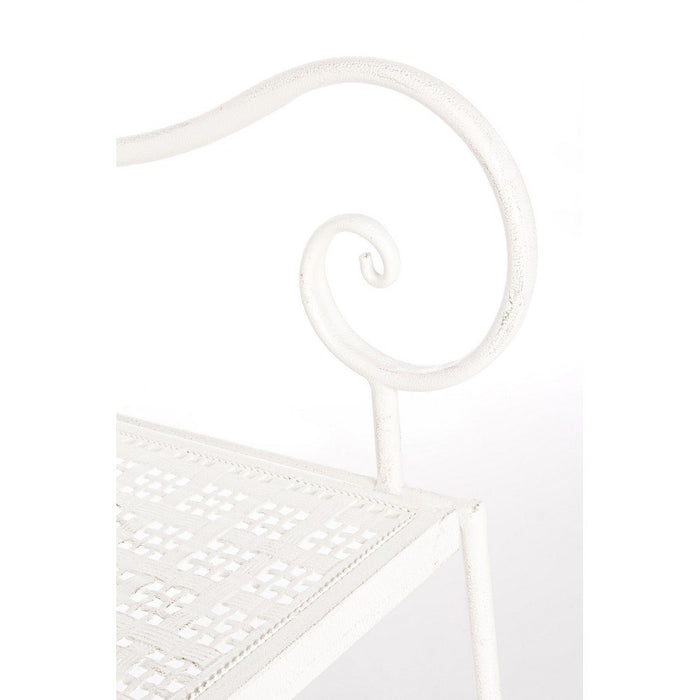 Panca 2 Posti Acciaio Bianco Vintage da Esterno - IRENE