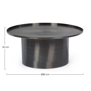 Tavolino Acciaio Nero Moderno da Interno 80 cm - HISPER