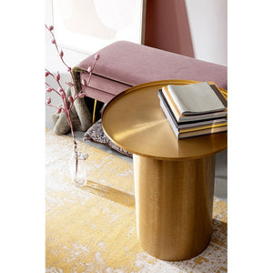 Tavolino Acciaio Oro Moderno da Interno 51 cm - HISPER