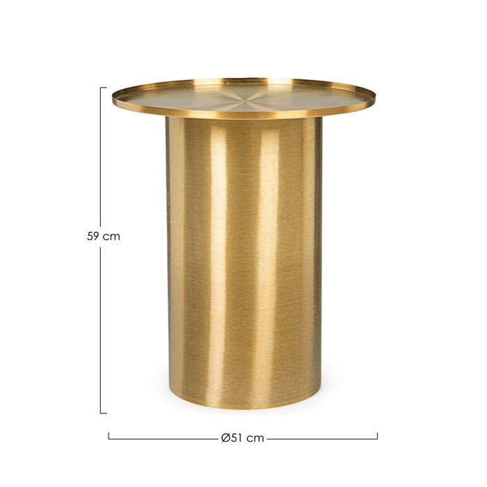 Tavolino Acciaio Oro Moderno da Interno 51 cm - HISPER