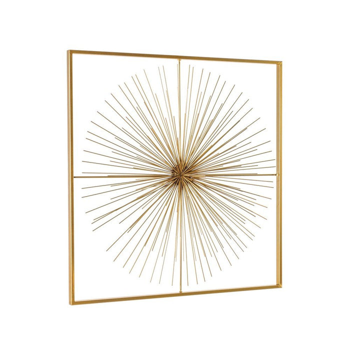 Decorazione da Parete Acciaio Oro Moderna 70x70 - HERNANDEZ
