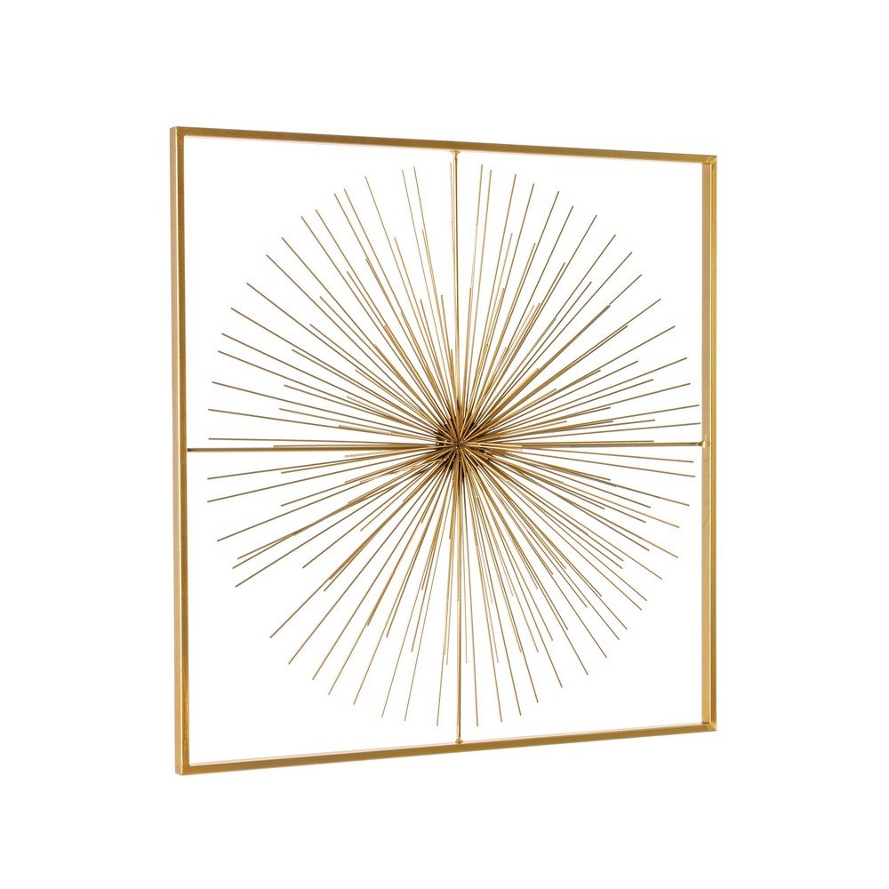 Decorazione da Parete Acciaio Oro Moderna 70x70 - HERNANDEZ