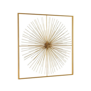 Decorazione da Parete Acciaio Oro Moderna 70x70 - HERNANDEZ