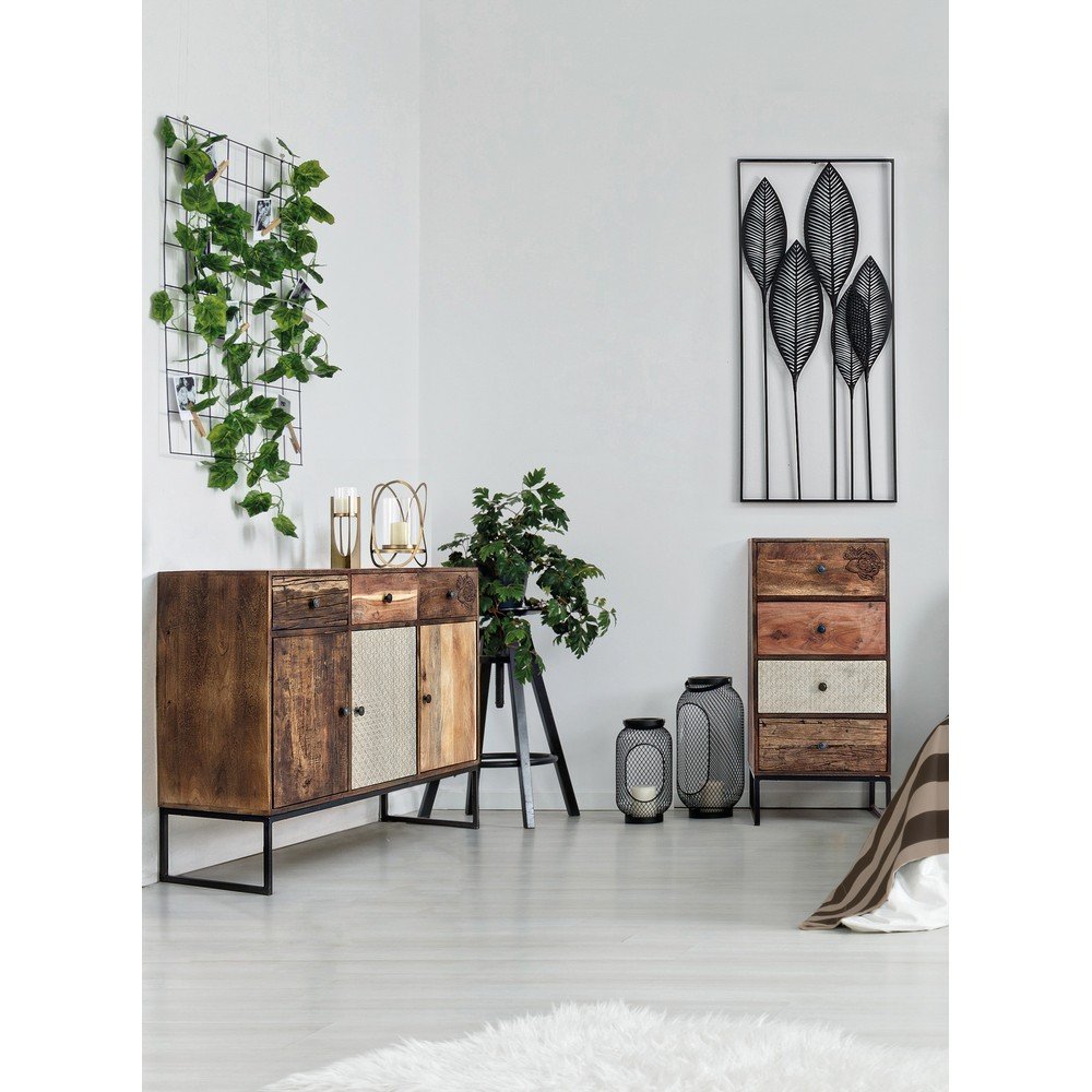 Decorazione da Parete Acciaio Nero Moderna da Interno - HERNANDEZ