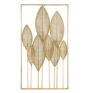Decorazione da Parete Acciaio Oro Moderna 52x95 cm - HERNANDEZ