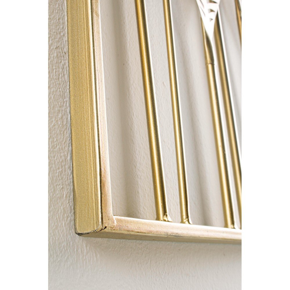 Decorazione da Parete Acciaio Oro Moderna 52x95 cm - HERNANDEZ