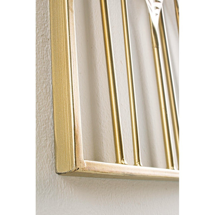 Decorazione da Parete Acciaio Oro Moderna 52x95 cm - HERNANDEZ