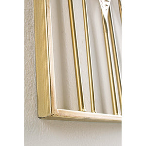 Decorazione da Parete Acciaio Oro Moderna 52x95 cm - HERNANDEZ