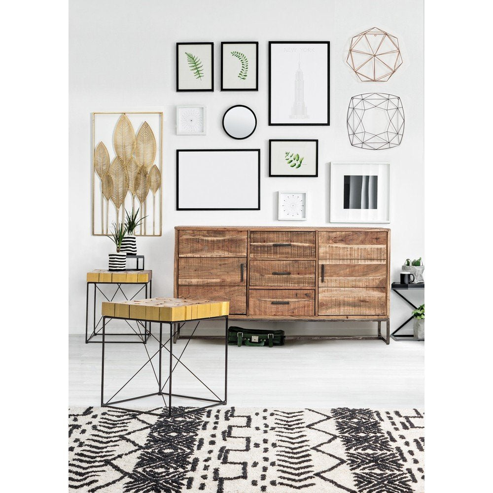 Decorazione da Parete Acciaio Oro Moderna 52x95 cm - HERNANDEZ