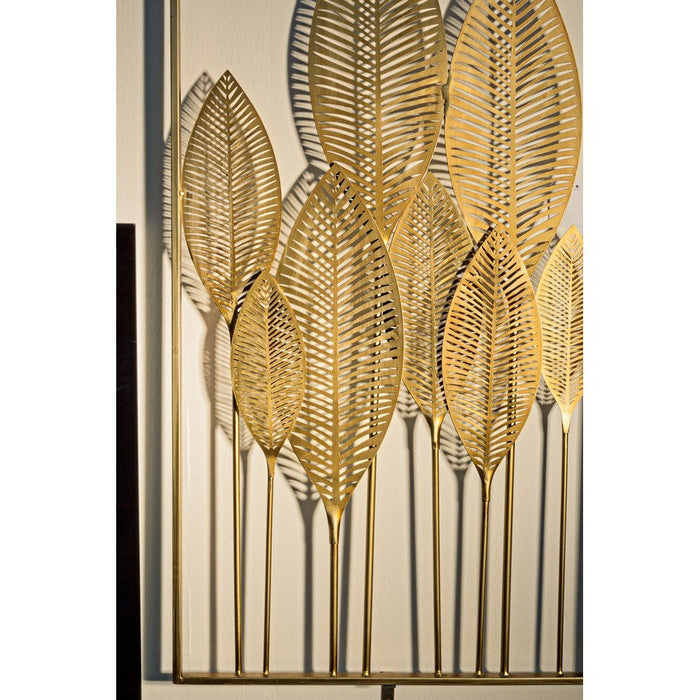 Decorazione da Parete Acciaio Oro Moderna 52x95 cm - HERNANDEZ