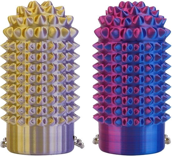 Fidget Toy Flessibile - 2 Pezzi - Dimensioni Compresse - 7,2x3,6 cm - Aiuta a Ridurre lo Stress