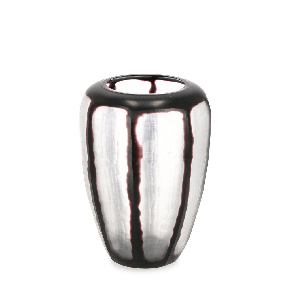 Vaso in Vetro Nero Moderno da Interno H30 cm - HASSAN