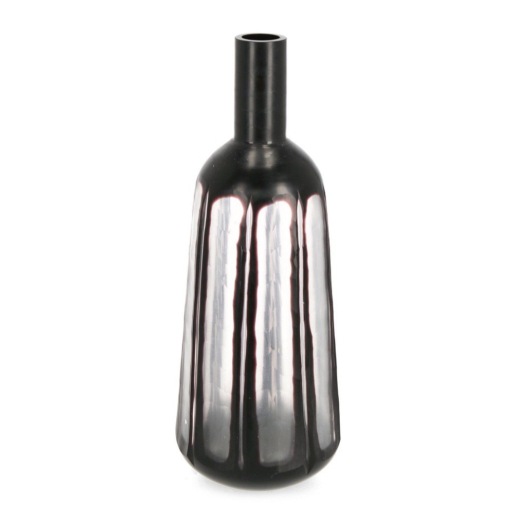 Vaso in Vetro Nero Moderno da Interno H38 cm - HASSAN
