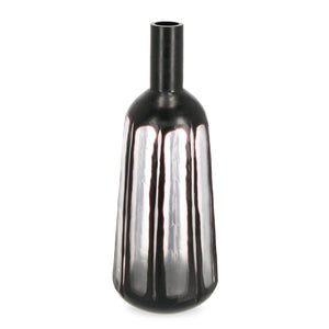 Vaso in Vetro Nero Moderno da Interno H38 cm - HASSAN