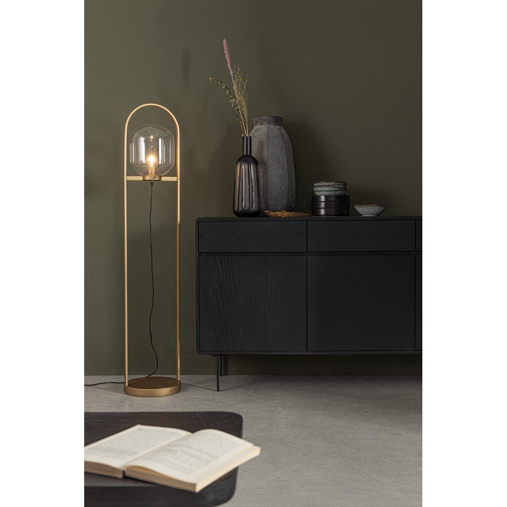 Vaso in Vetro Nero Moderno da Interno H38 cm - HASSAN