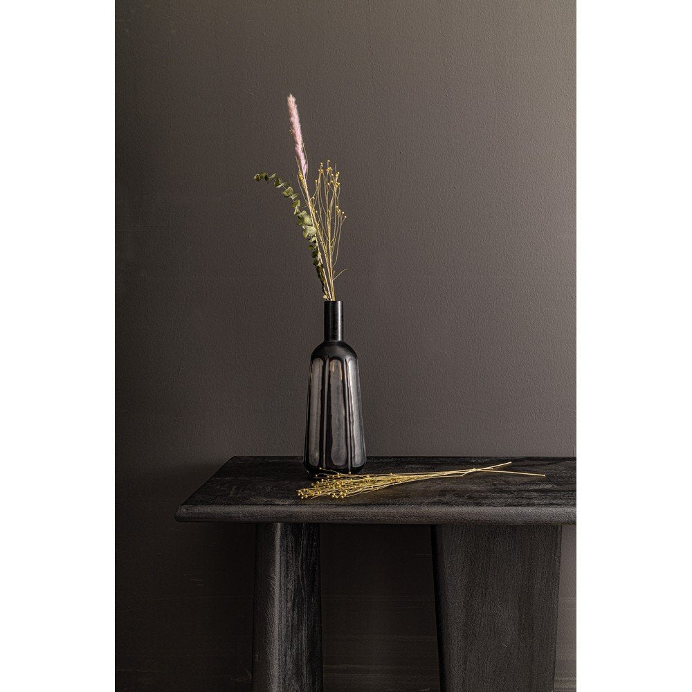 Vaso in Vetro Nero Moderno da Interno H38 cm - HASSAN