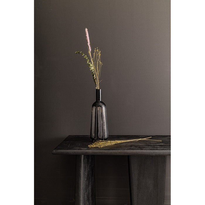 Vaso in Vetro Nero Moderno da Interno H38 cm - HASSAN