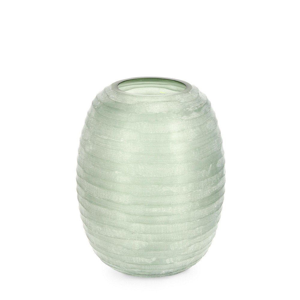 Vaso in Vetro Verde Moderno H31 cm - HASSAN