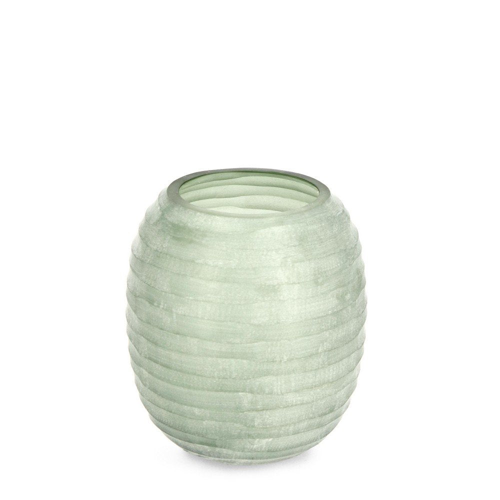 Vaso in Vetro Verde Moderno H23 cm - HASSAN