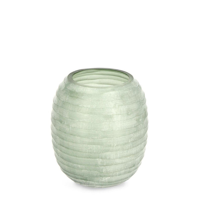 Vaso in Vetro Verde Moderno H23 cm - HASSAN