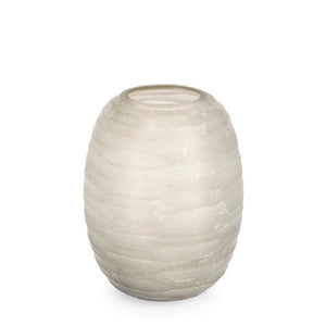 Vaso in Vetro Beige Moderno da Interno H31 cm - HASSAN