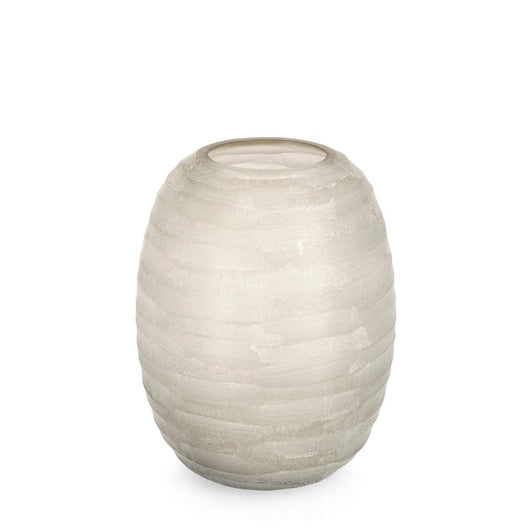 Vaso in Vetro Beige Moderno da Interno H31 cm - HASSAN