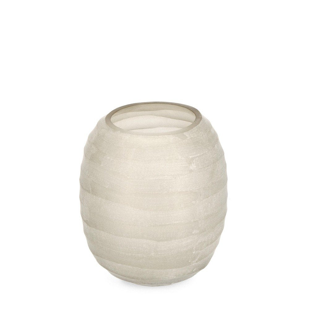 Vaso in Vetro Beige Moderno H23 cm - HASSAN