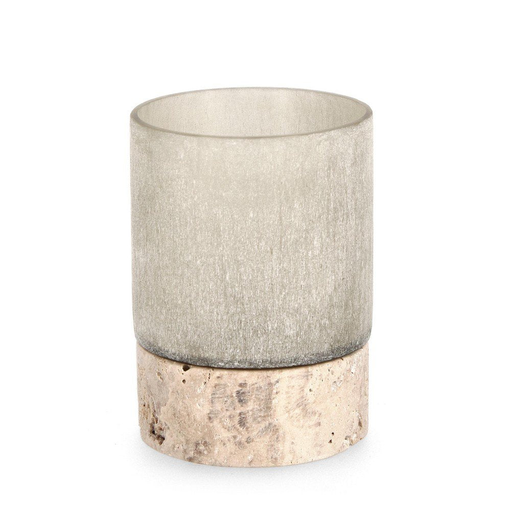 Vaso in Vetro Beige Moderno H13 cm - HASSAN