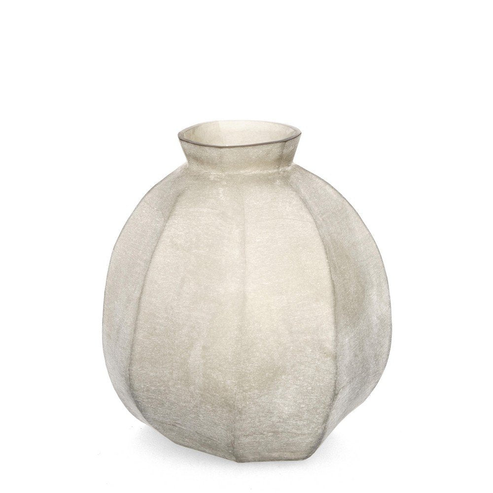Vaso in Vetro Beige Moderno H37 cm - HASSAN