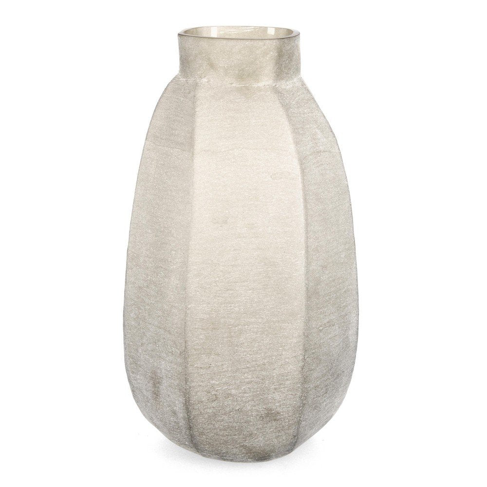 Vaso Vetro Beige Moderno da Interno H49,5 cm - HASSAN