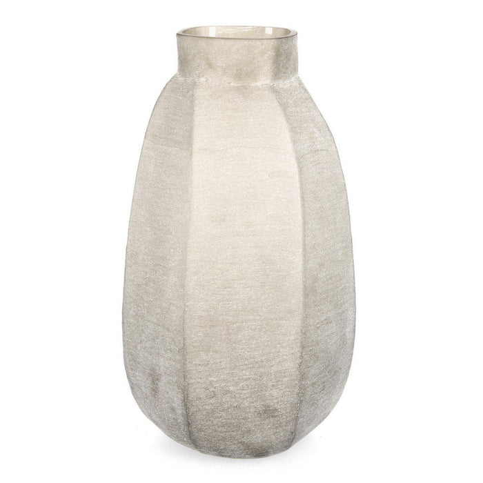 Vaso Vetro Beige Moderno da Interno H49,5 cm - HASSAN