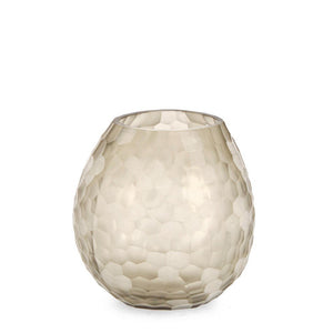 Vaso in Vetro Beige Moderno H19,5 cm - HASSAN