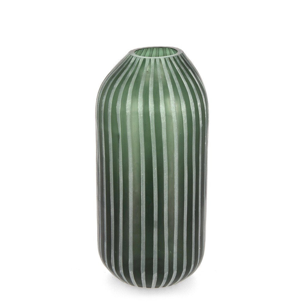 Vaso in Vetro Verde Moderno da Interno H36 cm - HASSAN
