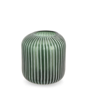 Vaso in Vetro Verde Stile Moderno H26 cm - HASSAN